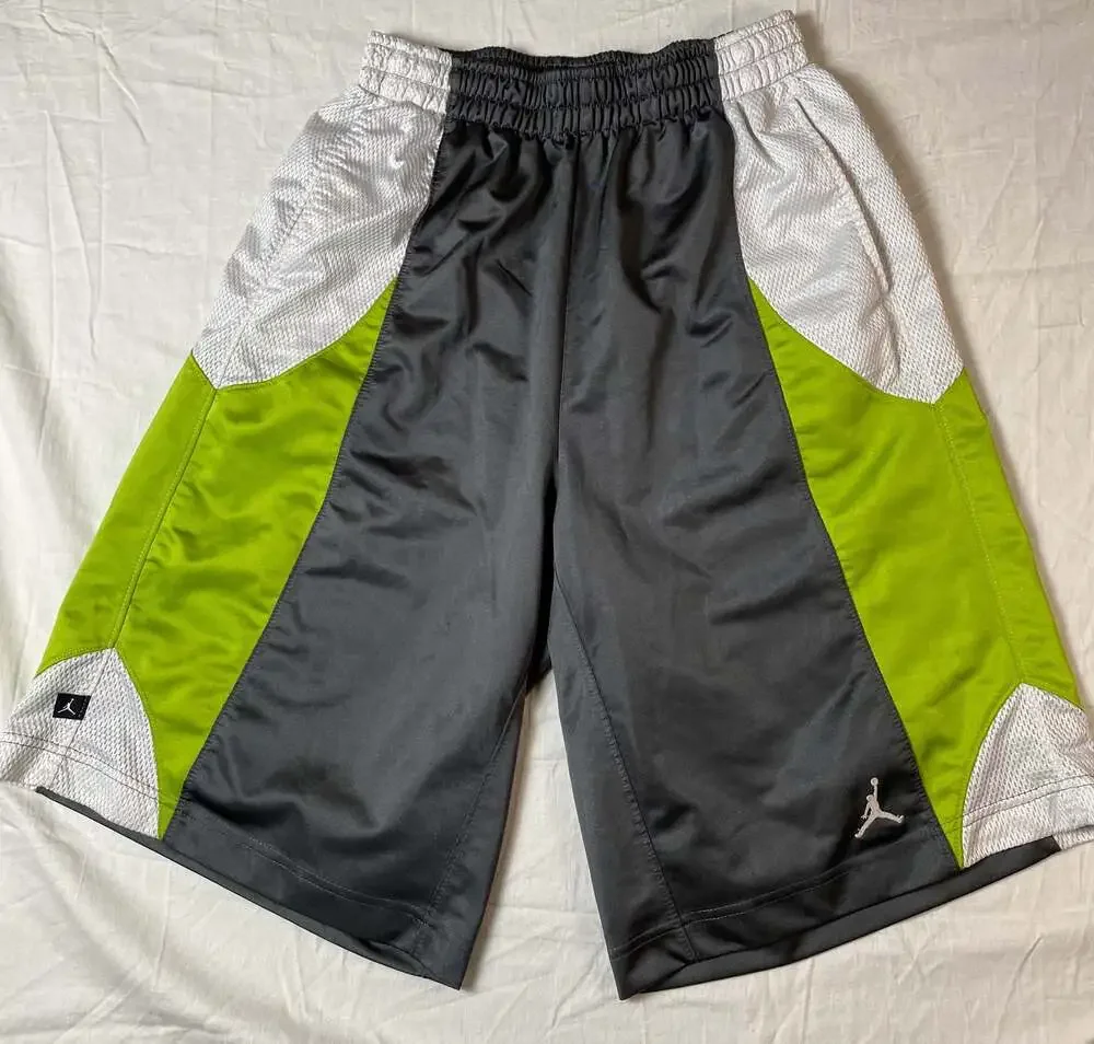 Jordan Durasheen Men's Basketball Shorts Black Gray Green Style 404309 (1278)